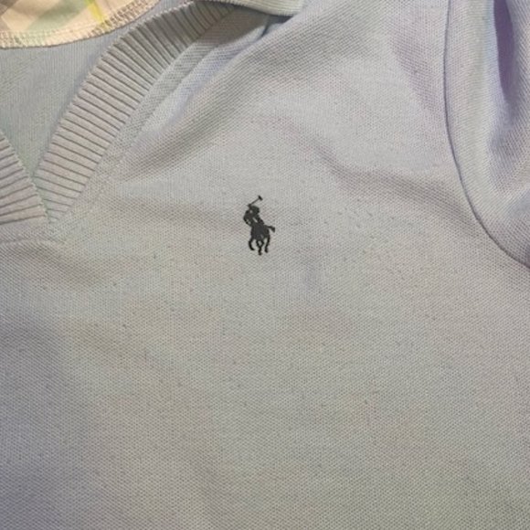 Baby Blue Polo By Ralph Lauren Shirt Size L - Picture 6 of 7